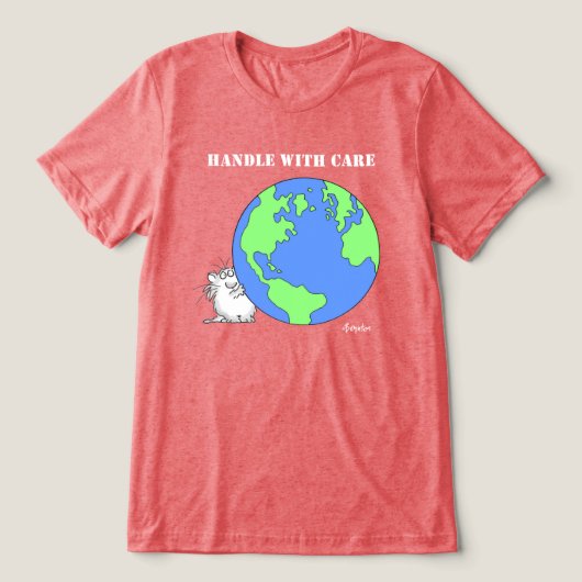 HANDLE MIT CARE Boynton Cat Tri-Blend Shirt (Design Vorderseite)