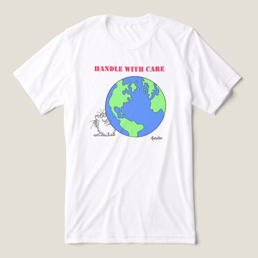 HANDLE MIT CARE Boynton Cat Tri-Blend Shirt (Design Vorderseite)