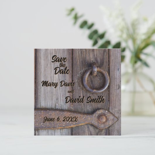 Handle mit Handheizung speichern das Datum Save The Date (Stehend Vorderseite)