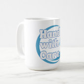 Handle With Care – Belongs to 'Name' Personalized Kaffeetasse (Vorderseite Links)