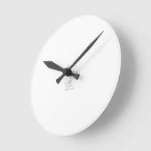 "Handle With Care" Minimalist Earth Wall Clock Runde Wanduhr (Winkel)