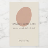 Handle With Care Terracotta Artisan Custom Label  Weinetikett (Einzelnes Label)