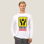 Handle with Coffee Tri-Blend Shirt (Vorderseite komplett)