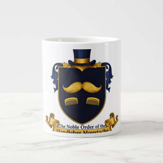 Handlebar Moustache Gentleman's Coffee Mug Jumbo-Tasse (Vorderseite)