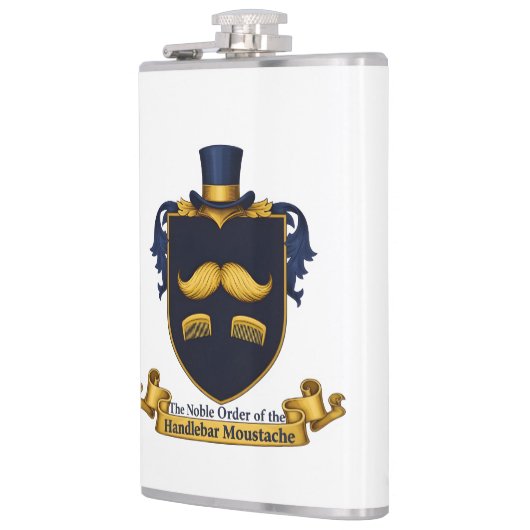 Handlebar Moustache Gentleman's Flask Flachmann (Links)