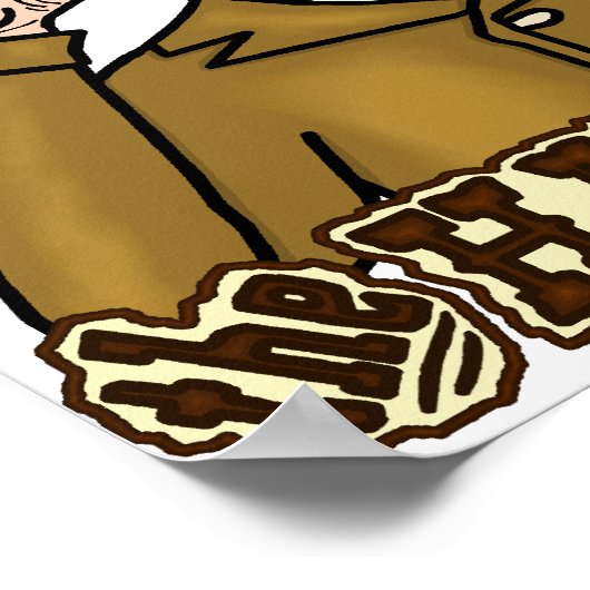 Handlebar Mustache Gentleman Poster (Ecke)