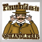 Handlebar Mustache Gentleman Poster (Vorne)