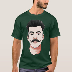 Handlebar Mustache Man Hipster Gesichtshaar T-Shirt