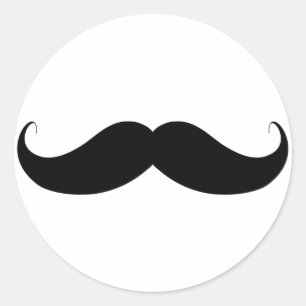 Handlebar Mustache / Mustache Runder Aufkleber