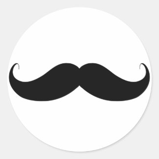 Handlebar Mustache / Mustache Runder Aufkleber