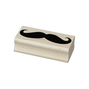 Handlebar Schnurrbart Briefmarke Gummistempel