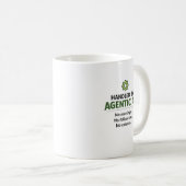Handled by Agentic AI Funny Tech Coffee Mug Kaffeetasse (VorderseiteRechts)