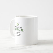 Handled by Agentic AI Funny Tech Coffee Mug Kaffeetasse (Vorderseite Links)
