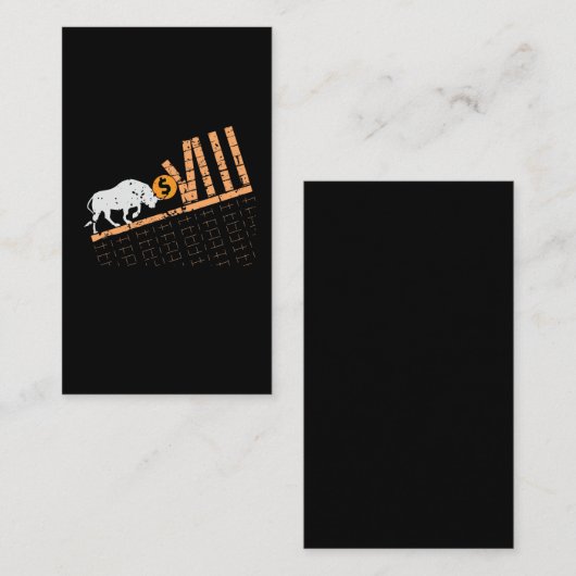 Händler Crypto Asset Trader Bull Trend Art Visitenkarte (Vorne/Hinten)