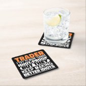 Händler Ich versuche Dinge zu machen, die keine Lu Rechteckiger Pappuntersetzer (Vor Ort)