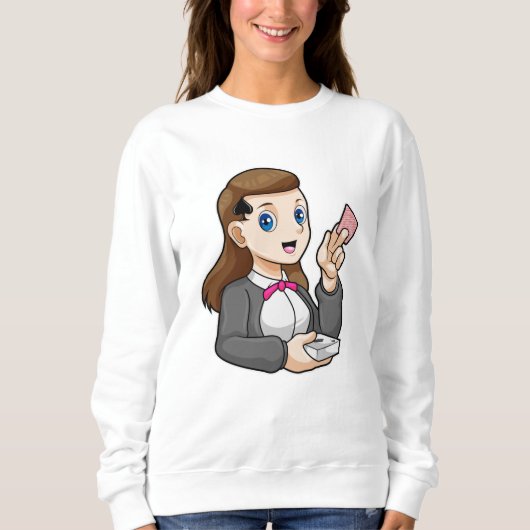 Händler im Poker Sweatshirt (Vorderseite)