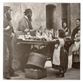 Händler in extravaganten Waren, 1876-77 Fliese (Vorderseite)