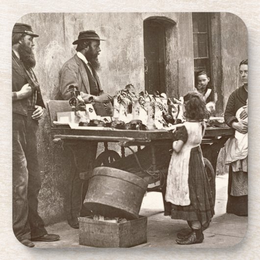 Händler in extravaganten Waren, 1876-77 Getränkeuntersetzer (Vorderseite)