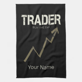 Händler kaufen den Dip Day Trader und Kryptowährun Geschirrtuch