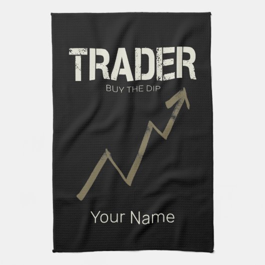 Händler kaufen den Dip Day Trader und Kryptowährun Geschirrtuch (Vertikal)