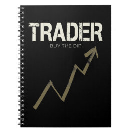 Händler kaufen den Dip Day Trader und Kryptowährun Notizblock