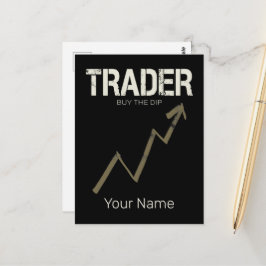 Händler kaufen den Dip Day Trader und Kryptowährun Postkarte