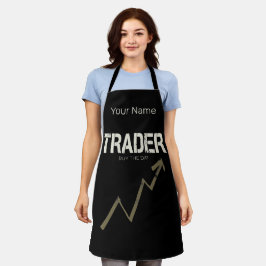 Händler kaufen den Dip Day Trader und Kryptowährun Schürze