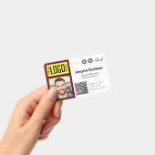 Händler QR Code Foto ID Red Abzeichen Ausweis (Handheld)