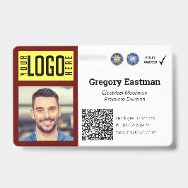 Händler QR Code Foto ID Red Abzeichen Ausweis