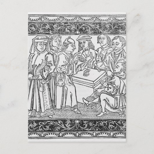 Händler und Geldverleiher Postkarte (Vorderseite)