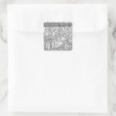 Händler und Geldverleiher Quadratischer Aufkleber (Tasche)
