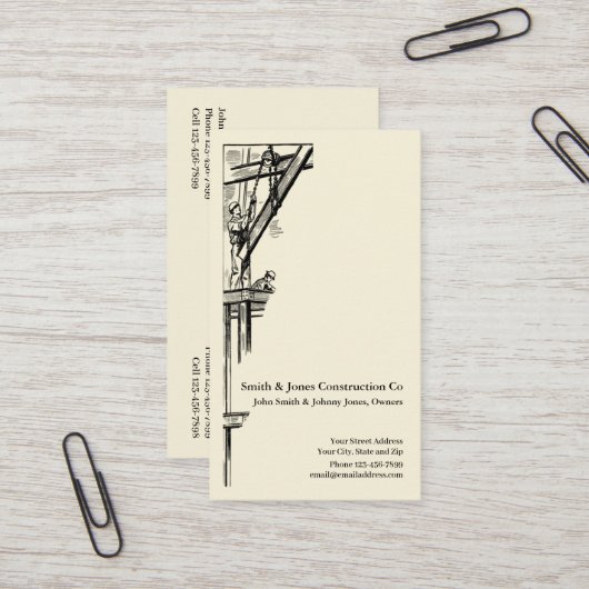 Händlerbaukarte Visitenkarte (Vorderseite/Rückseite Beispiel)