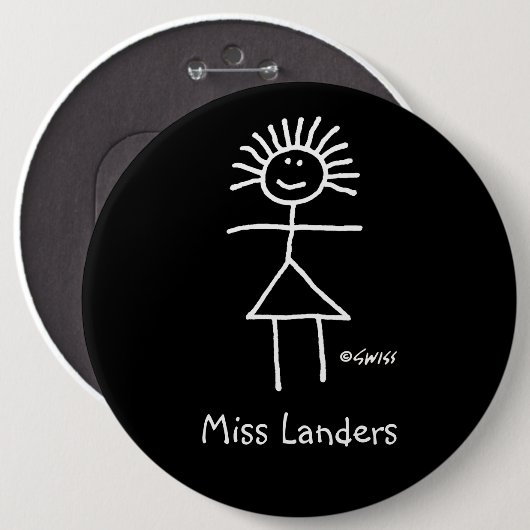 Händlerbezeichnung Niedlich Funny 6-in Button (Vorne & Hinten)