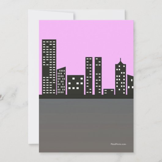 Händlerblond mit Mikrofon-Einladung Einladung (Rückseite)