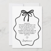 Händlerbow für meine Juristenministerin auf meiner Einladung (Rückseite)