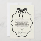 Händlerbow für meine Juristenministerin auf meiner Einladung (Rückseite)