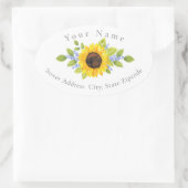 Händlerfarbene Sonnenblumenmarke Ovaler Aufkleber (Tasche)