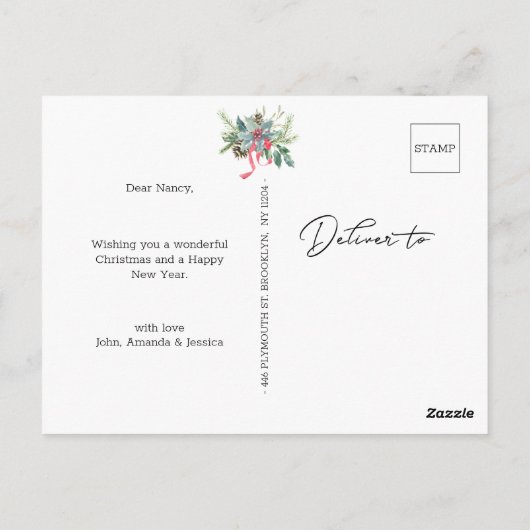 Händlerfreude Foto Heilige Weihnachten Postkarte (Rückseite)