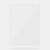 Händlerhochzeit Acrylschild (Vorderseite)