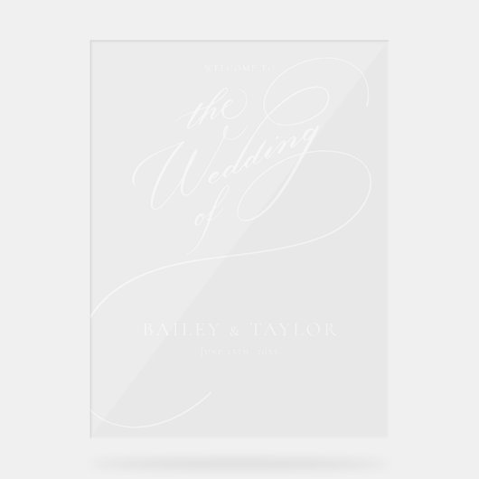 Händlerhochzeit Acrylschild (Vorderseite)