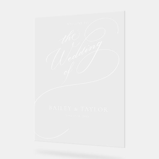 Händlerhochzeit Acrylschild (Winkel)