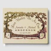 Händlerhochzeit Personalisierter Rustikaler Bäume Gästebuch (Vorderseite)