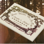 Händlerhochzeit Personalisierter Rustikaler Bäume Gästebuch