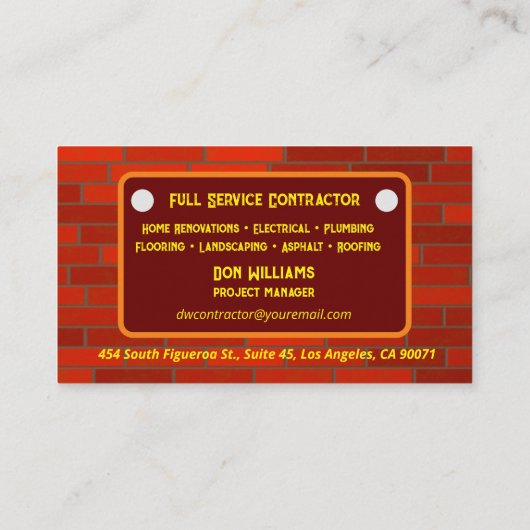 Händlerkarte Visitenkarte (Rückseite)