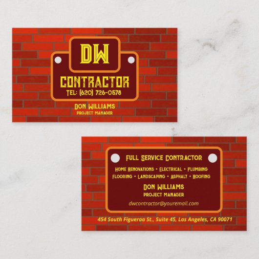 Händlerkarte Visitenkarte (Vorne/Hinten)