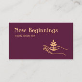 Händlerleder Pflanze Wellness-Berater Visitenkarte (Vorderseite)