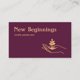 Händlerleder Pflanze Wellness-Berater Visitenkarte