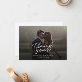 Händlerpaare Hochzeit Foto Dankeschön Karte (Vorderseite/Rückseite Beispiel)