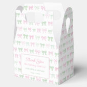 Händlerpinke und grüne Bows Kinderdusche Geschenkschachtel (Geöffnet)