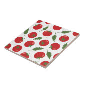 Händlerrotes Tomatenmuster Fliese (Seite)